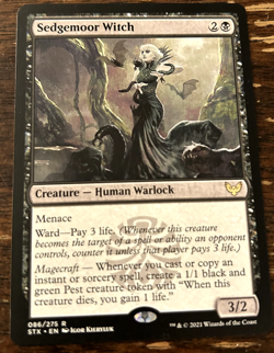 MTG Sedgemoor Witch [Strixhaven: School of Mages] NM Rare - Image 1