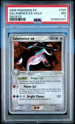 2005 POKEMON EX DEOXYS #103 SALAMENCE EX-HOLO PSA 7 - Image 1