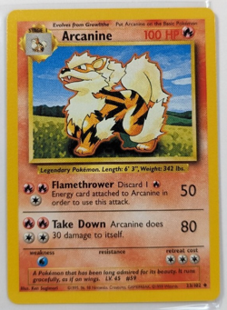 Pokemon TCG WOTC Arcanine Base Set 23/102 Regular Unlimited Uncommon NM - Image 1
