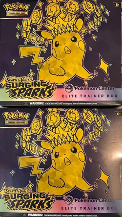 Pokemon Surging Sparks Pokemon Center ETB New/Sealed x 2 - Image 1