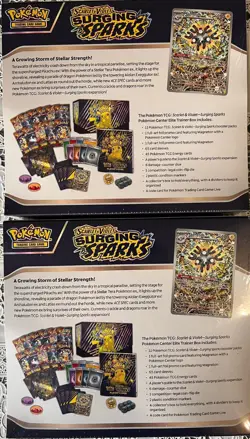 Pokemon Surging Sparks Pokemon Center ETB New/Sealed x 2 - Image 2