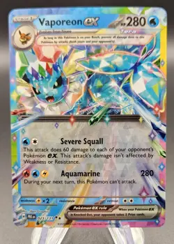 Pokemon TCG Vaporeon EX Double Rare Holo Card 23/131 Prismatic Evolutions - Image 1