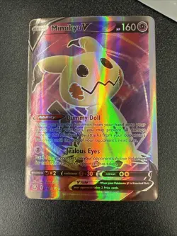 Pokemon TCG Mimikyu v Holo Ultra Rare Card 68/172 Brilliant Stars - Image 1