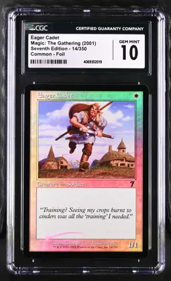 EAGER CADET 7th Edition Foil CGC 10 Gem Mint MTG [Nostalgium] - Image 1