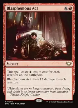 1x Blasphemous Act NM Eng MTG - Edge of Eternities EDH - Image 1