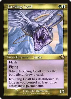 1x Ice-Fang Coatl - Foil Etched Retro Frame NM Eng MTG - Modern Horizons 2 - Image 1
