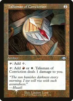 1x Talisman of Conviction - Foil Etched Retro Fra NM Eng MTG - Modern Horizons 2 - Image 1