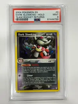 2004 Pokemon EX Team Rocket Returns - Dark Slowking Holo #9 PSA 9 MINT - Image 1