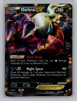 Pokemon Black White Dark Explorers Darkrai EX - NM #63/108 10775 - Image 1