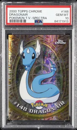 2000 TOPPS CHROME POKEMON T.V. SPECTRA #148 DRAGONAIR PSA 10 - Image 1