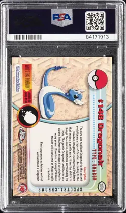 2000 TOPPS CHROME POKEMON T.V. SPECTRA #148 DRAGONAIR PSA 10 - Image 2