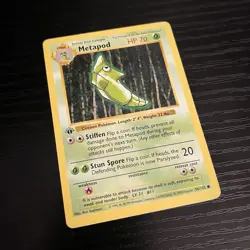 1999 Pokemon TCG Metapod 1st Edition Shadowless Base Set 54/102 - Image 2