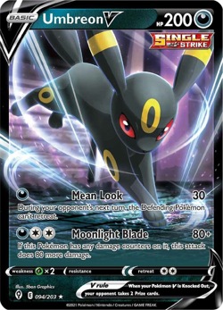 Umbreon V 094/203 Swsh07: Evolving Skies Holo Pokemon Trading Card TCG - Image 1