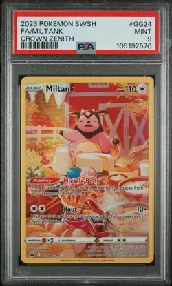 2023 POKEMON SWORD & SHIELD CROWN ZENITH #GG24 FULL ART/MILTANK PSA 9 - Image 1
