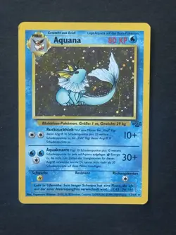 Pokemon Karte - Aquana (12/62) Dschungel Set Holo - Deutsch - Vintage Very Good - Image 1