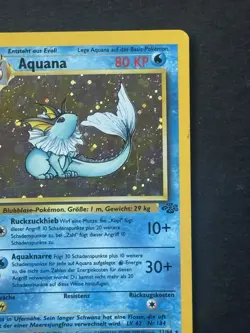 Pokemon Karte - Aquana (12/62) Dschungel Set Holo - Deutsch - Vintage Very Good - Image 3