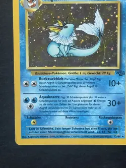 Pokemon Karte - Aquana (12/62) Dschungel Set Holo - Deutsch - Vintage Very Good - Image 4