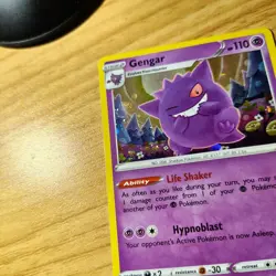 Pokemon Gengar SWSH052 Sword & Shield Promo Holo HD GALAXY SWIRL - Image 2