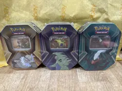 3 x Triple Whammy Collector Sealed Tins (Complete Tin Set) Pokemon TCG - Image 1