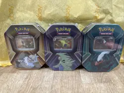 3 x Triple Whammy Collector Sealed Tins (Complete Tin Set) Pokemon TCG - Image 2