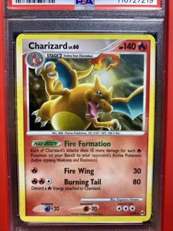 PSA 9 2009 Pokemon Platinum Charizard-Holo Arceus-Cracked Ice #1 - Image 1