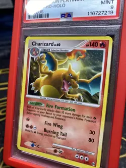 PSA 9 2009 Pokemon Platinum Charizard-Holo Arceus-Cracked Ice #1 - Image 3