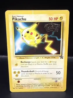 Pokemon TCG WOTC Pikachu 4 WB Movie Black Star Promo Stamped - Image 2