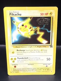 Pokemon TCG WOTC Pikachu 4 WB Movie Black Star Promo Stamped - Image 3