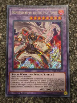 Yugioh Brotherhood of the Fire Fist - Swan FIGA-EN015 Secret Rare 1st Ed NM - Image 1