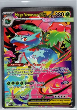 Mega Venusaur ex 177/132 ME01: Mega Evolution - Pokemon Card - NM - Image 1