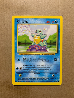 Squirtle 63/102 Base Set - Common Pokemon Card - NM - Image 1