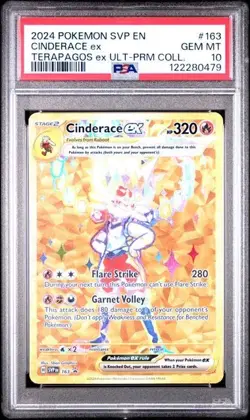 Cinderace EX 163 Scarlet & Violet Promo Holo Card PSA 10 - Image 1