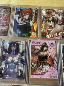 Anime Waifu, UR Beauty, TCG Foil 13 Card Lot Demon Slayer, Fairy Tail, 2 Graded - Image 3