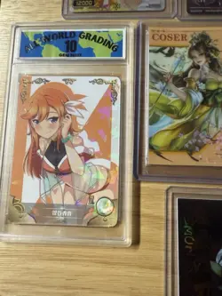 Anime Waifu, UR Beauty, TCG Foil 13 Card Lot Demon Slayer, Fairy Tail, 2 Graded - Image 5