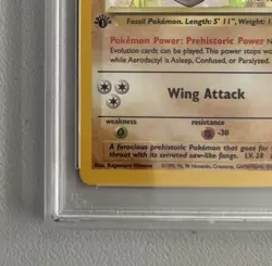 Aerodactyl 1st Edition RARE Prerelease POKEMON Card PSA 8 NM-MT FOSSIL Holo 1/62 - Image 4