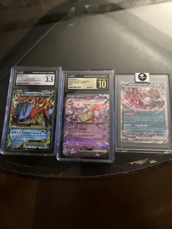 Pokemon Cards 2 Graded And 1 Ungraded - Image 1