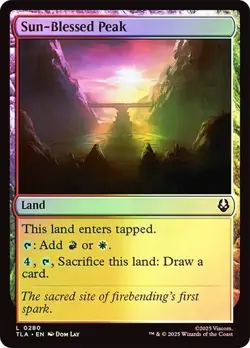 NM Foil Sun-Blessed Peak, MTG, Avatar: The Last Airbender, Magic, 280 - Image 1