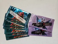 MTG. Wilds of Eldraine Promo Packs 2 Foil & 7 Reg Promo Packs - Image 1