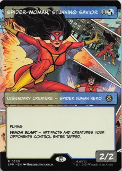 Spider-Woman, Stunning Savior (Borderless) R Marvel's Spider-Man 230 LP-NM MTG - Image 1