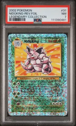 pokemon nidoking 31/110 psa 7 legendary collection rare Reverse foil eng english - Image 1