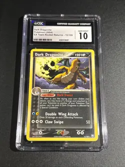 pokemon Dark Dragonite 15/109 Cgc 10 Gem Mint Ex Team Rocket Returns Eng Rare - Image 1