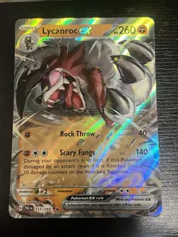 Pokemon TCG Lycanroc ex S&V - Paldea Evolved 117/193 Holo Double Rare - Image 1