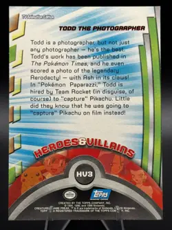 Todd #HV3 Topps Blue Logo TV Animation Edition Series 2 Pokemon (LP) - Image 2