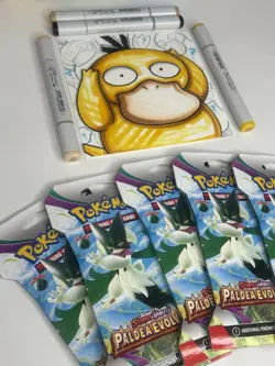 Lot of 5- Pokemon TCG - Paldea Evolved Sealed Sleeved Booster Packs + BONUS - Image 4