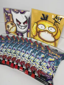 Lot Of 10 Pokemon TCG Scarlet & Violet Base Sleeved Booster Packs + BONUS - Image 1