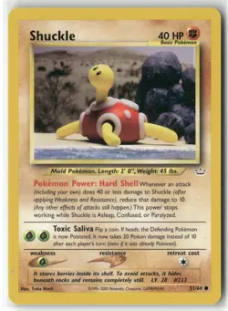Pokemon Shuckle Common Neo Revelation 51/64 NM - Image 1