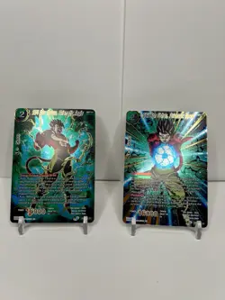 Dragon Ball Super Card Game SS4 Son Gohan Prismatic Ex Set of 2 NM Gold Stamped - Image 1