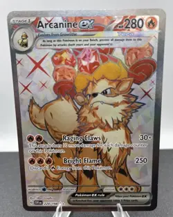 Pokemon Arcanine EX Holo Ultra Rare Card 224/198 Scarlet & Violet Base Set NM - Image 2