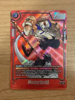 Master Roshi SB01-050 Gold Alternate Art Dragon Ball Manga Booster Card Fusion W - Image 1