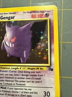 Pokemon TCG Gengar Fossil Holo Card 5/62 Unlimited Rare - Image 3